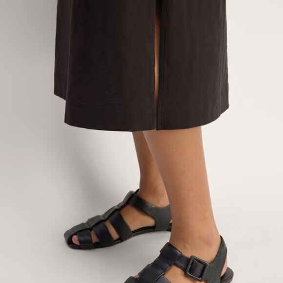 NEW Everlane The Muscle Tee Midi Dress Black Small Sustainable - Picture 4 of 5